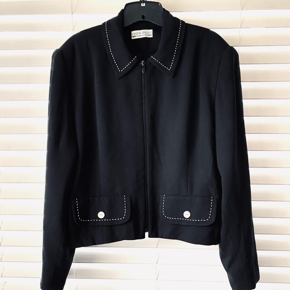 Principles Collection Black Crepe Jacket Size 14 - Picture 5 of 9